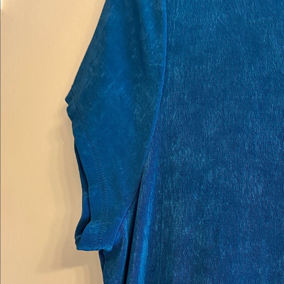 Chicos Teal V-Neck Short Sleeve Midi Dress Size L - Picture 3 of 6